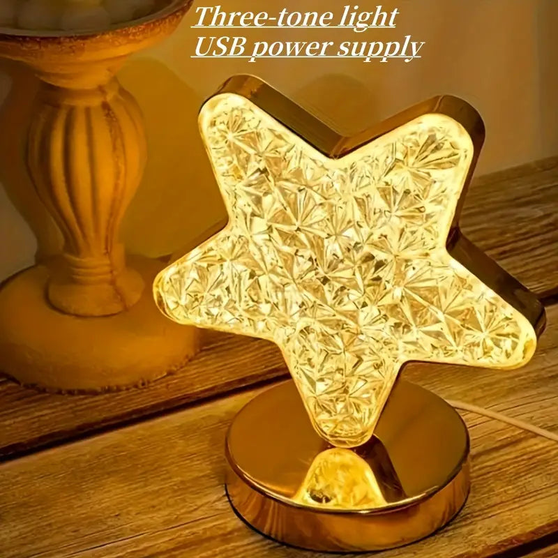Creative Romantic Moon Crystal Decorative Desk Lamp