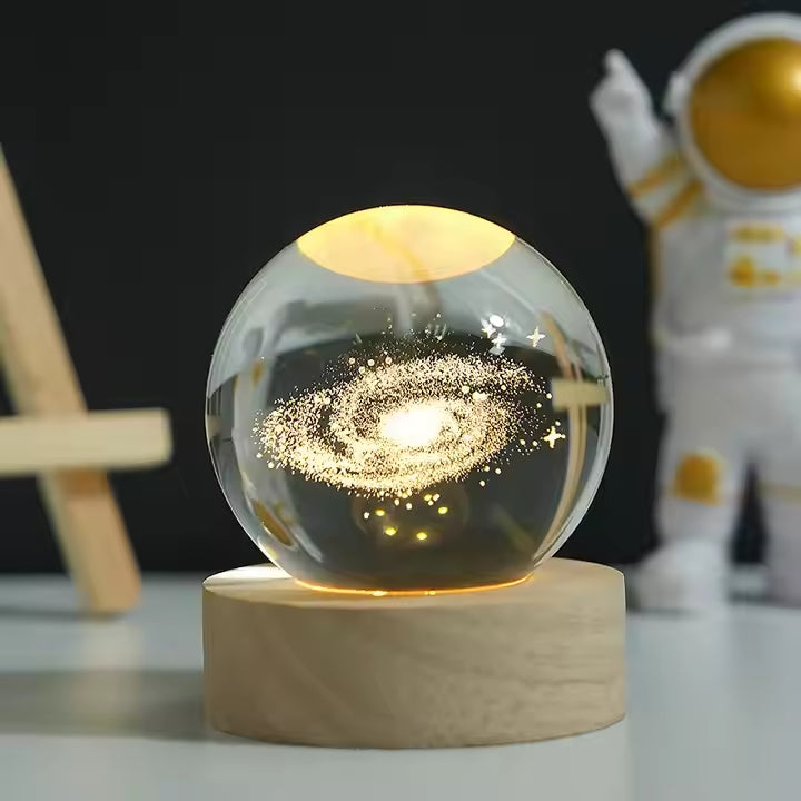 3D Crystal Ball Lamp - LED Night Light for Home & Gift