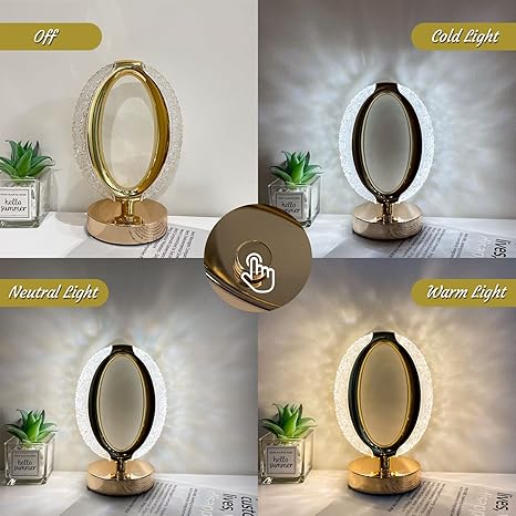 3 Modes Rechargeable USB Operated Luxurious Crystal Elegance Lamp