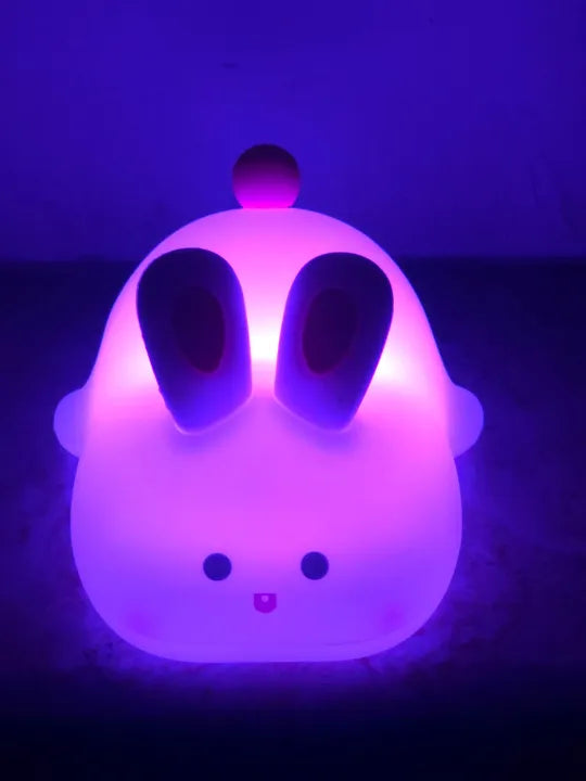 Cute Bunny Night Light – Soft Silicone Rabbit Lamp for Kids & Nursery