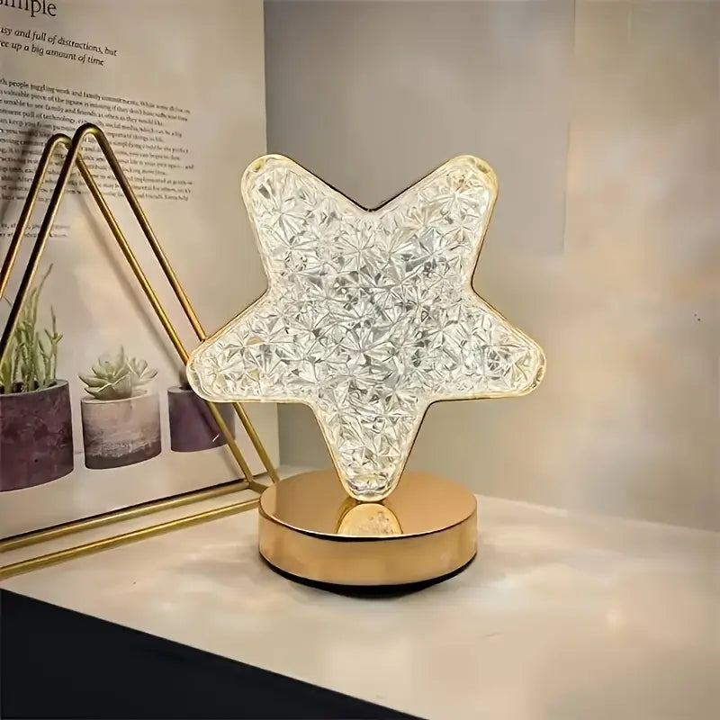 Creative Romantic Moon Crystal Decorative Desk Lamp