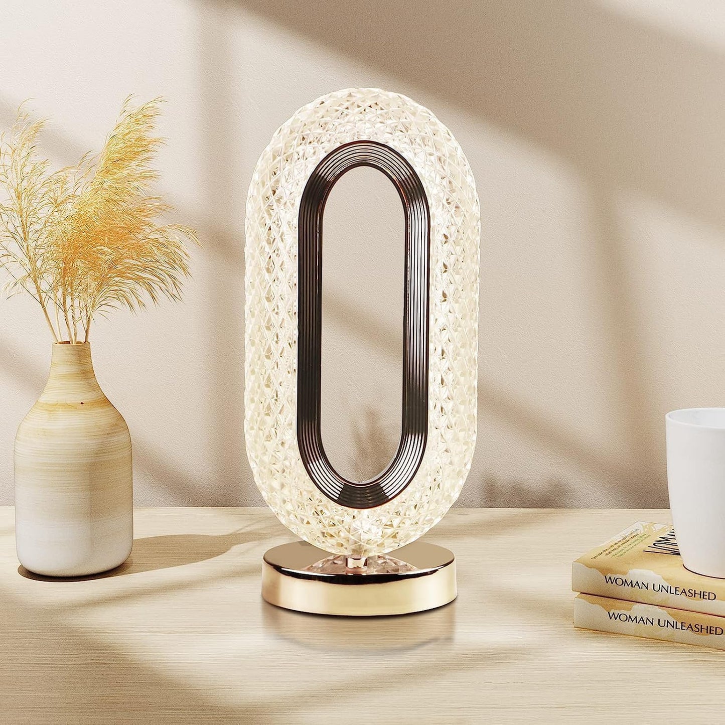 3 Modes Rechargeable USB Operated Luxurious Crystal Elegance Lamp