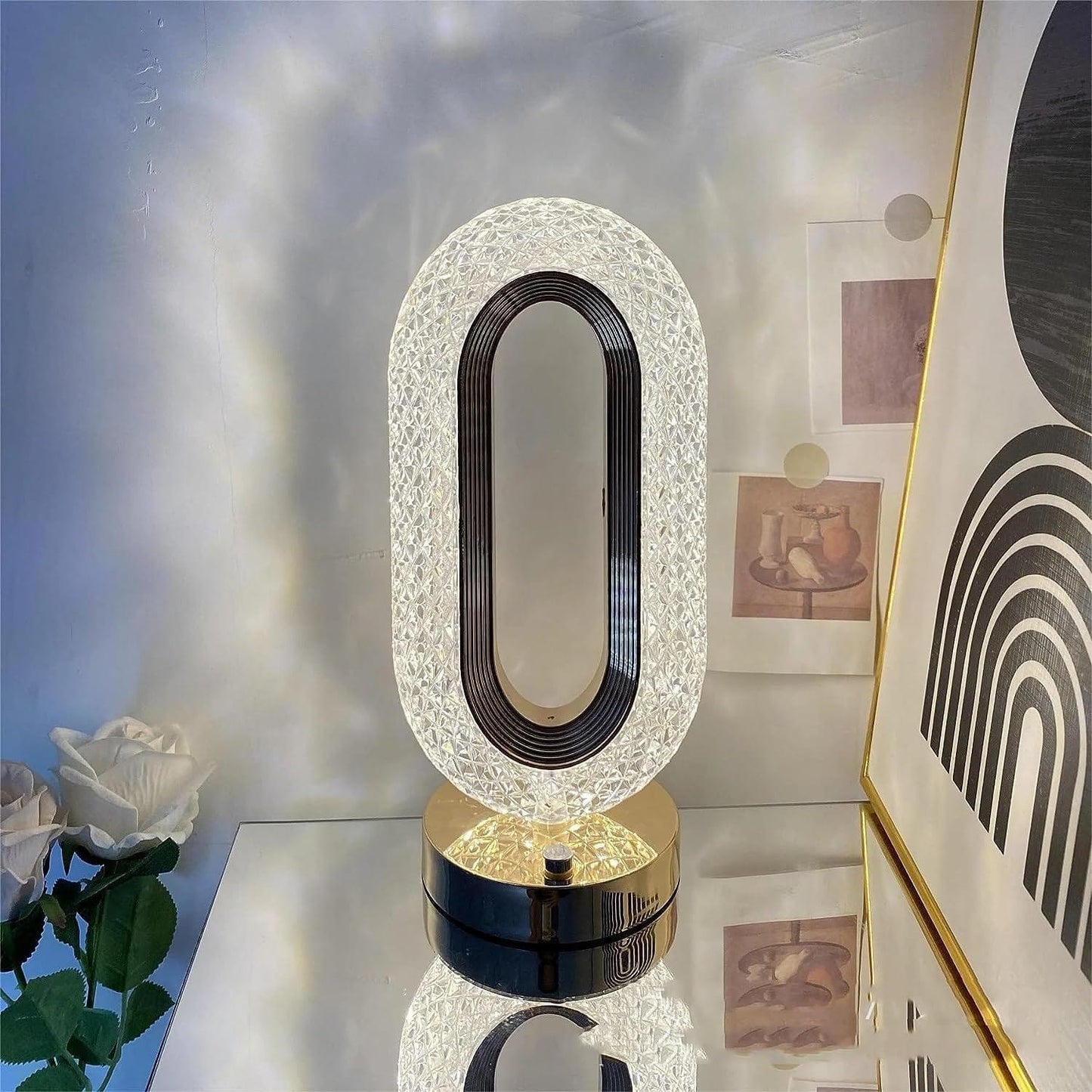 3 Modes Rechargeable USB Operated Luxurious Crystal Elegance Lamp