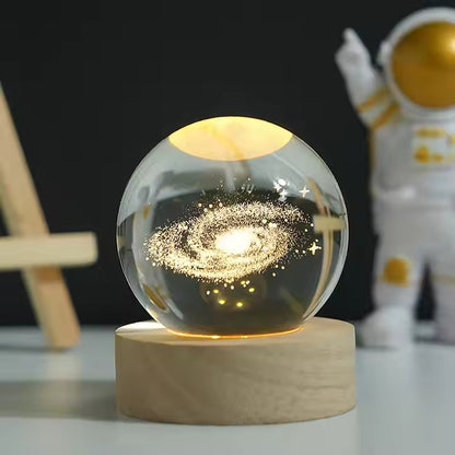 3D Crystal Ball Lamp - LED Night Light for Home & Gift
