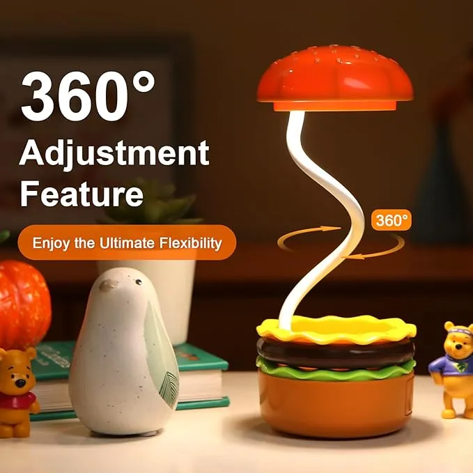 Cute Food Lamps – Burger, Ice Cream, Fries & Tomato LED Night Lights for Bedroom Décor