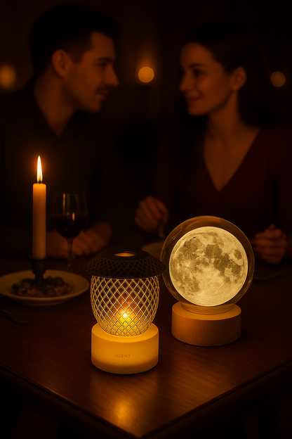 3D Crystal Ball Lamp - LED Night Light for Home & Gift