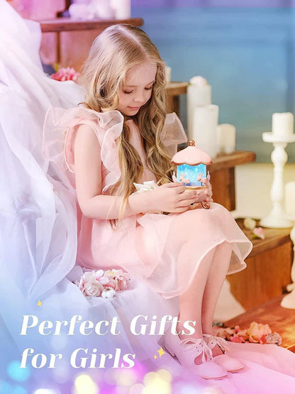 Cute Bunny Carousel Music Night Light – LED Lamp for Bedroom & Nursery