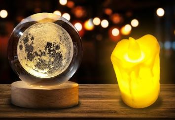 3D Crystal Ball Lamp - LED Night Light for Home & Gift