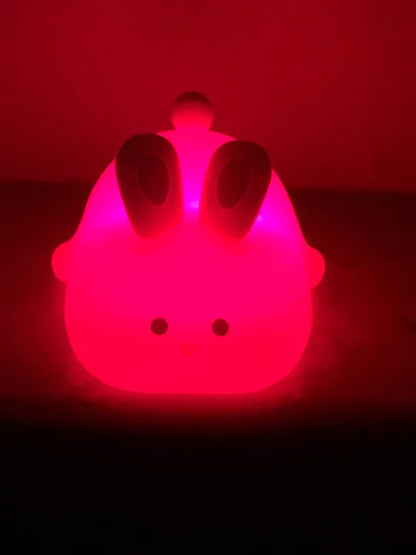 Cute Bunny Night Light – Soft Silicone Rabbit Lamp for Kids & Nursery