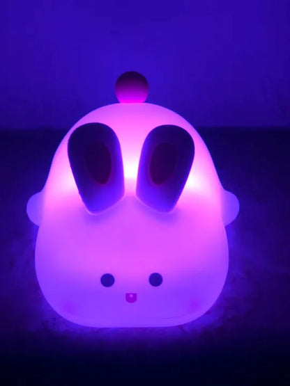 Cute Bunny Night Light – Soft Silicone Rabbit Lamp for Kids & Nursery
