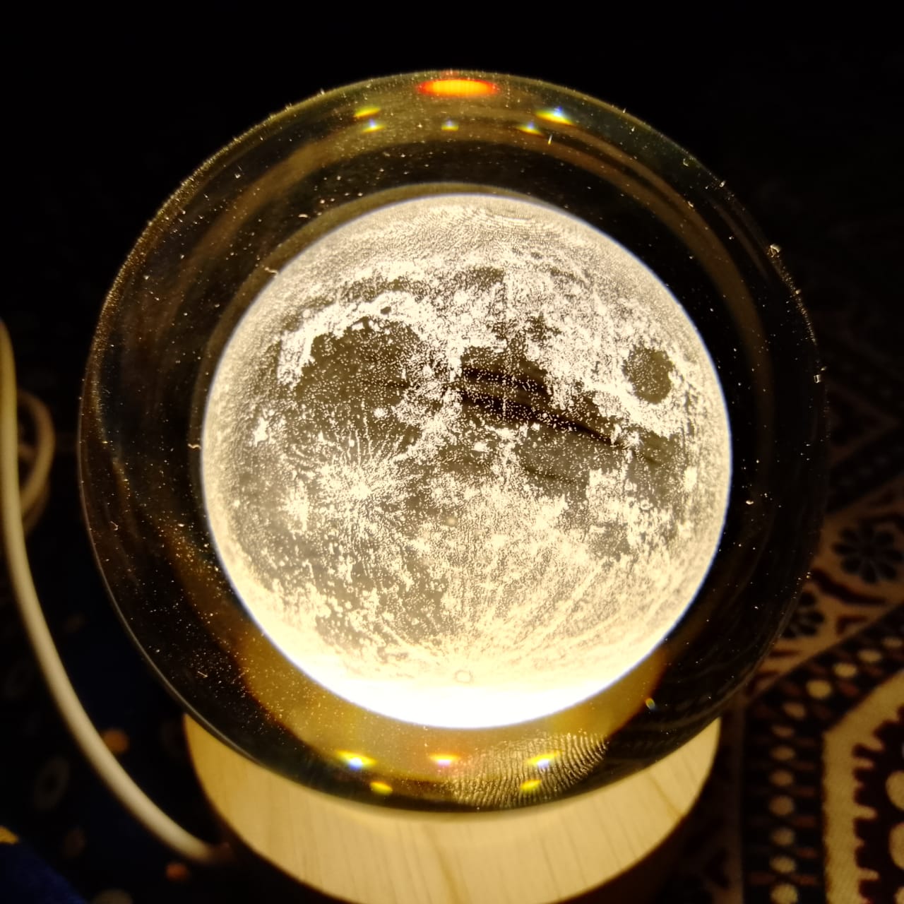 3D Crystal Ball Lamp - LED Night Light for Home & Gift
