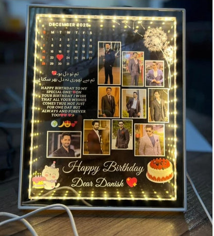 Customized LED Birthday Photo Frame  – Personalized Gift for Loved Ones