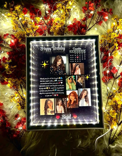Customized LED Birthday Photo Frame  – Personalized Gift for Loved Ones