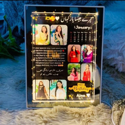 Customized LED Birthday Photo Frame  – Personalized Gift for Loved Ones