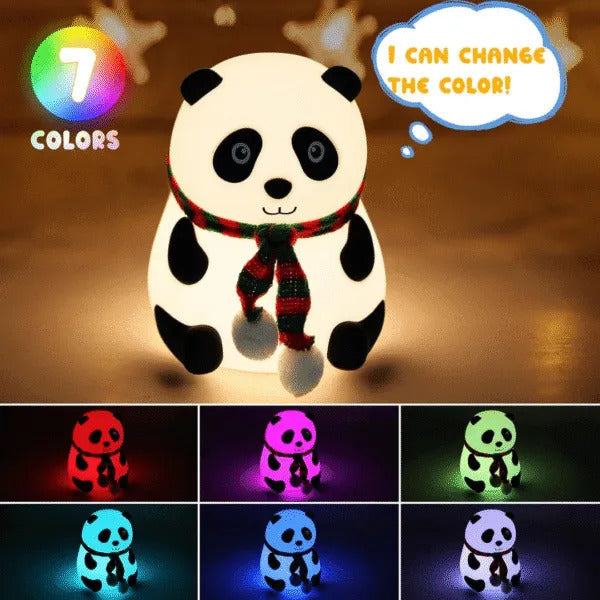 Cute Panda Silicon Night Lamp 7 Colour Changing Light