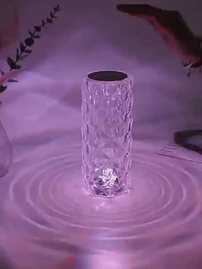 Remote Control Crystal Table Lamp Torch with Led Light Changing Effect for Bedroom